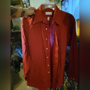 Van Heusen long sleeve red button up shirt